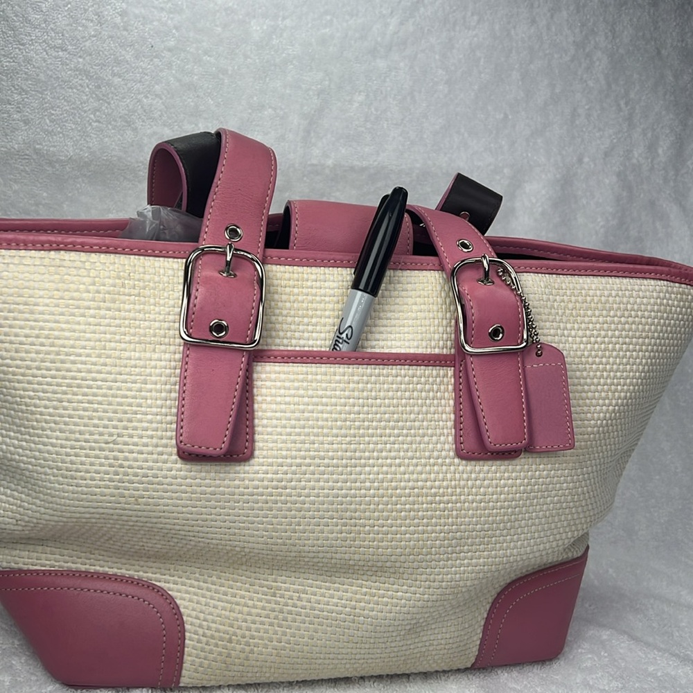 Coach Pink and Cream Tote Bag #B04K – 4468 - Picture 2 of 10